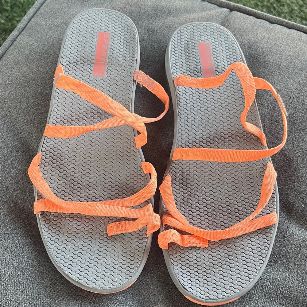 Sperry Top-Sider Orange and Gray Sandals